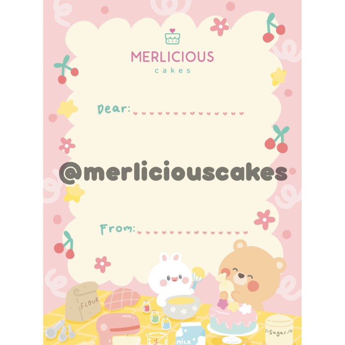 

Greeting Card Merlicious Cakes