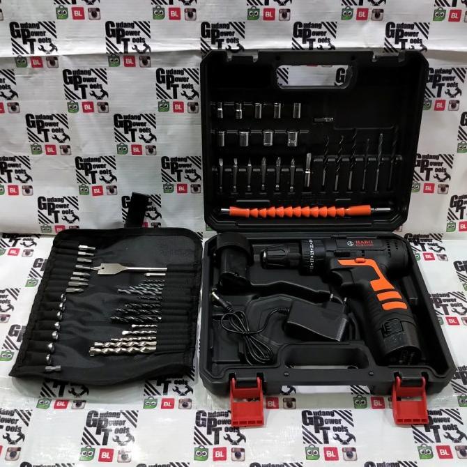 Paket Mata Bor 30pc Mesin Bor Baterai Cordless Drill Beton 12V Habo gpt90 Buru Order