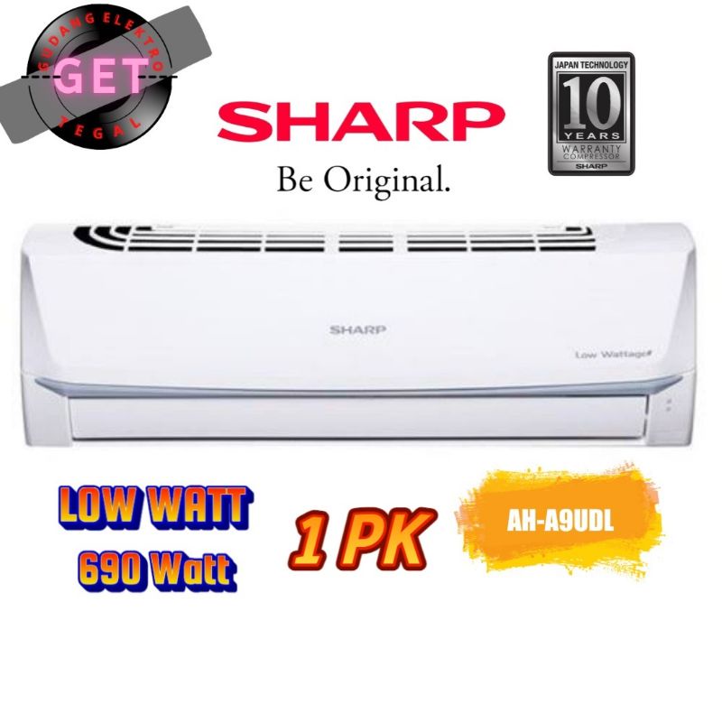 AC SHARP LOW WATT 1 PK [SAYONARA PANAS JETSTREAM] ~ AH-A9UDL (KOTA TEGAL)