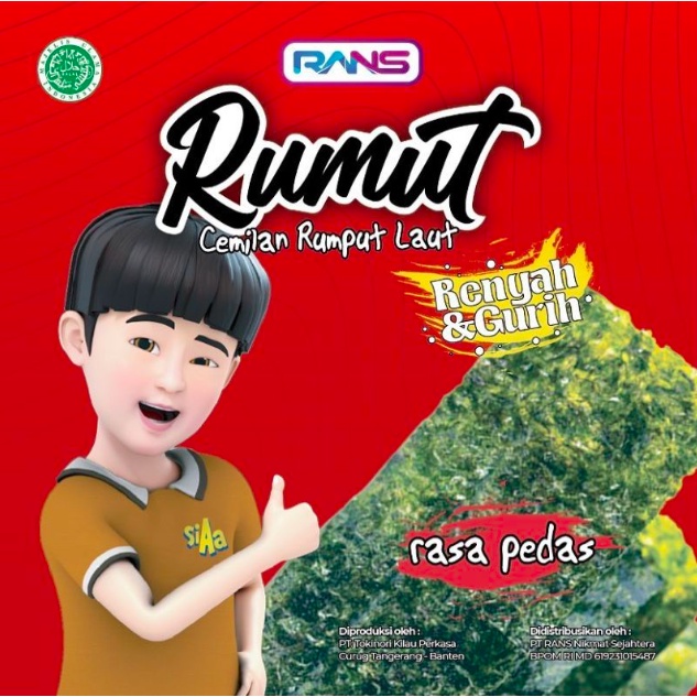 Nori Rumput Laut RANS RUMUT Nori Cemilan Nori Rumput Laut RANS Camilan Rumput Laut Nori