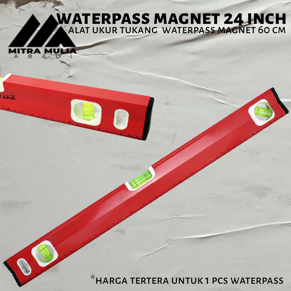 Watterpass 24 Inci / Waterpas Magnet 60cm / Alat Ukur Tukang