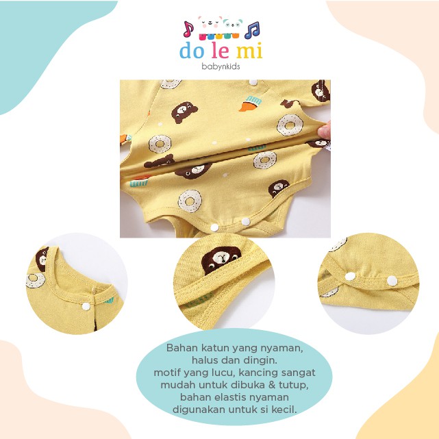 Jumper Bayi Pendek Perempuan Laki Laki Jumper Bayi Segitiga Jumpsuit Bayi Pendek-3