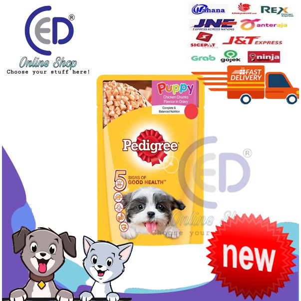 MAKANAN ANJING PEDIGREE POUCH PUPPY CHICKEN 130GR