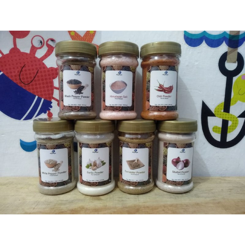 

Bumbu tabur | bumbu halus | garam himalaya | Lada hitam bubuk | lada putih bubuk | ketumbar bubuk | cabe cabai bubuk | bawang merah bubuk | bawang putih bubuk | bumbu dapur