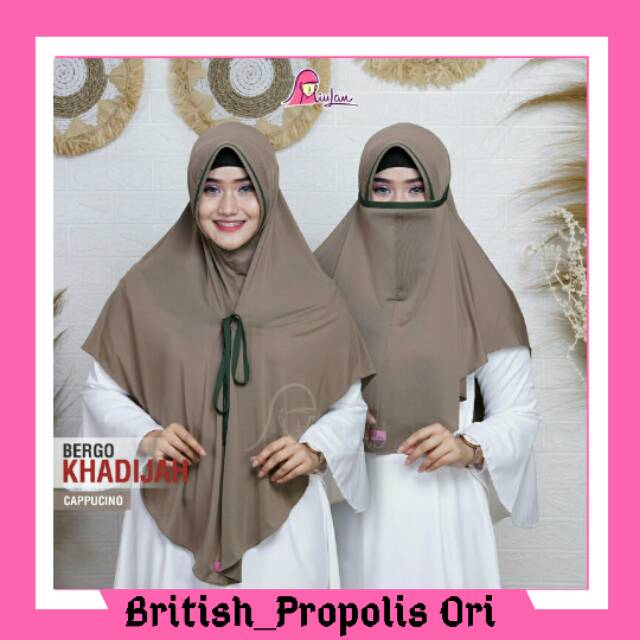 JILBAB KHADIJAH KERUDUNG MASKER SYARI ORIGINAL MIULAN BISA (COD)