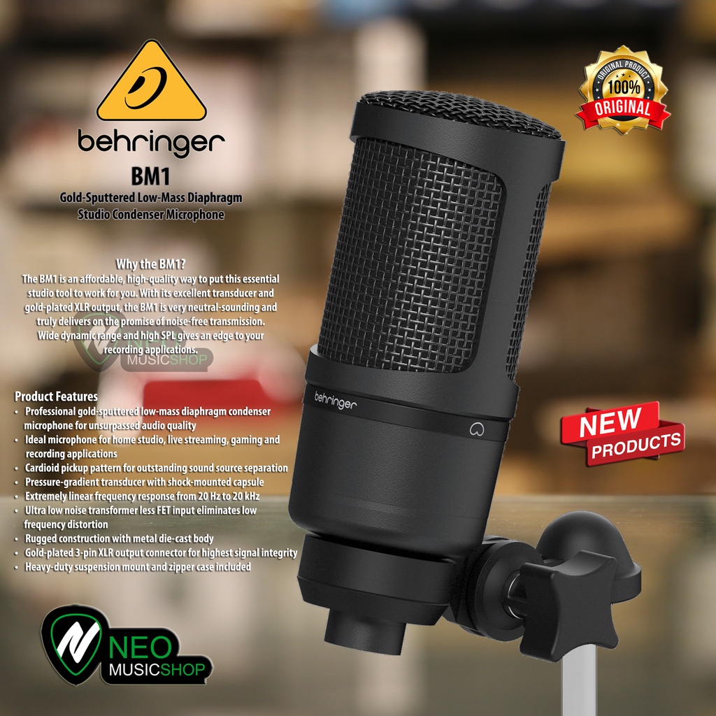Behringer BM1 Gold-Sputtered Diaphragm Studio Condenser Microphone