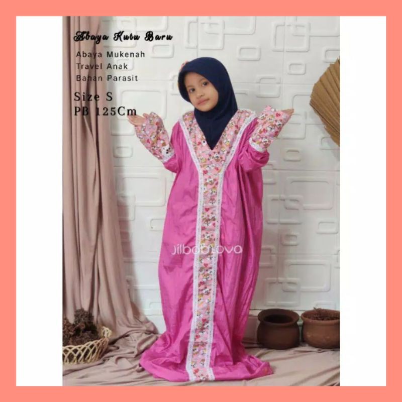 mukenah Abaya Mukena Parasit Parasut anak Kids jokam gading354