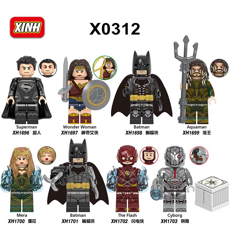 [BEST SELLER] lego justice league avengers motor X0312 superman wonder woman batman aquaman mera cyb