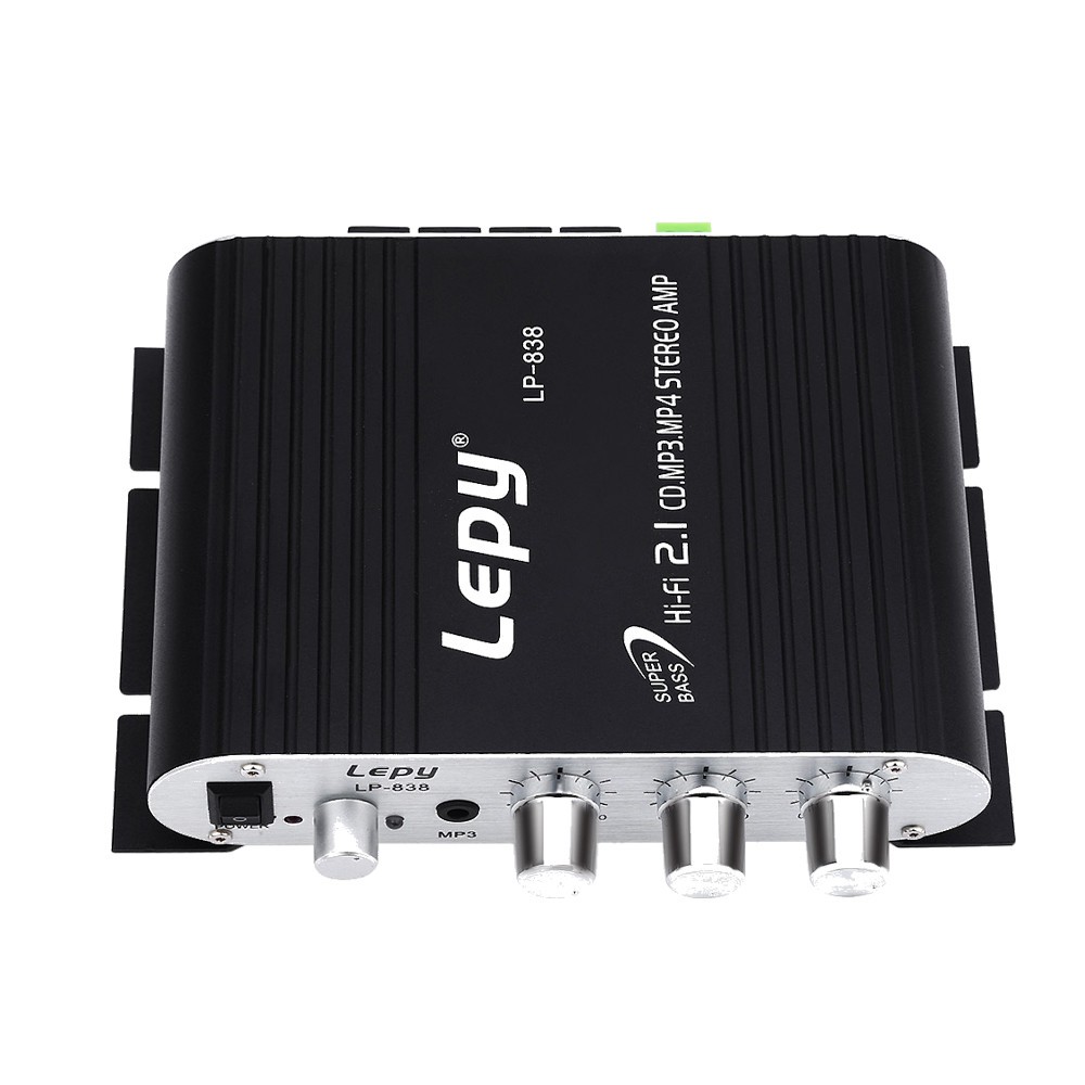 Lepy HiFi Stereo Ampli Amplifier Treble Bass Booster - LP-838