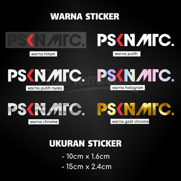 Stiker PSKNMTC / Sticker PSKNMTC / Stiker Pasukan Matic / Sticker Pasukan Matic Glossy Waterproof