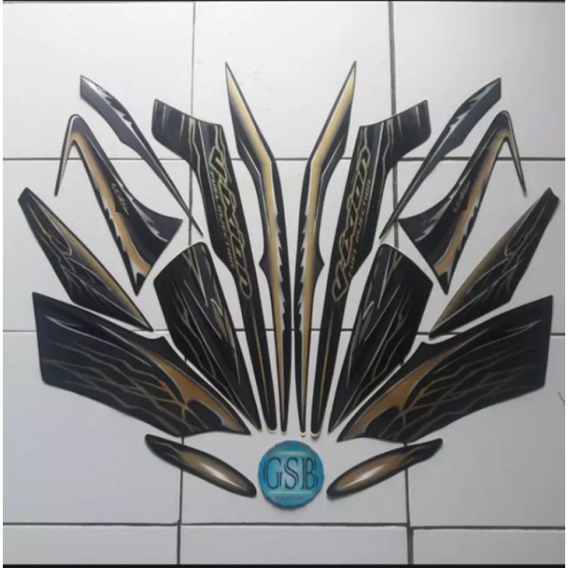 Striping sticker Lis motor Vixion 2010 gold