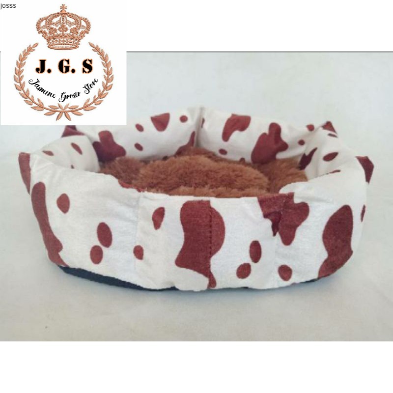 Tempat Tidur Kucing dan anjing | Kandang Kucing | Pets Bed Kecil | Kasur Kucing Murah-Corak Sapi