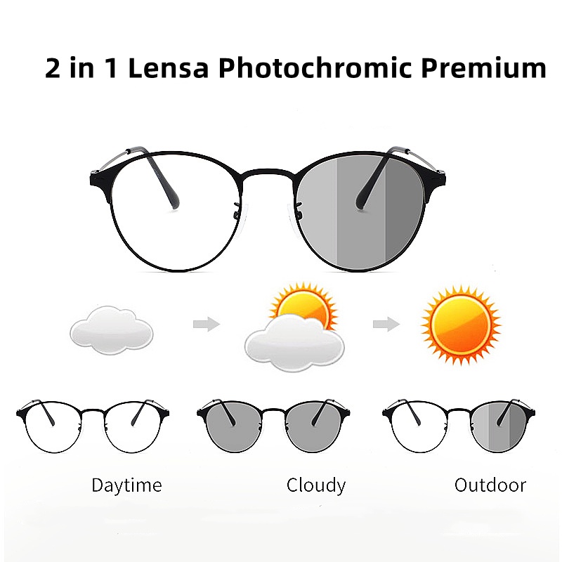 fashion murah kacamata photochromic oval bulat persegi wanita pria photochromic photochromic kacamata perlindungan radiasi korea perlindungan radiasi photochromic photochromic pria blue light photochromic