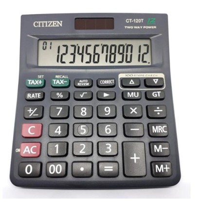 

GHT - (READY) PENTING!! Kalkulator CT-120T Dagang Ukuran Besar Citizen 12 Digit 112 STEP CHEC K BIG
