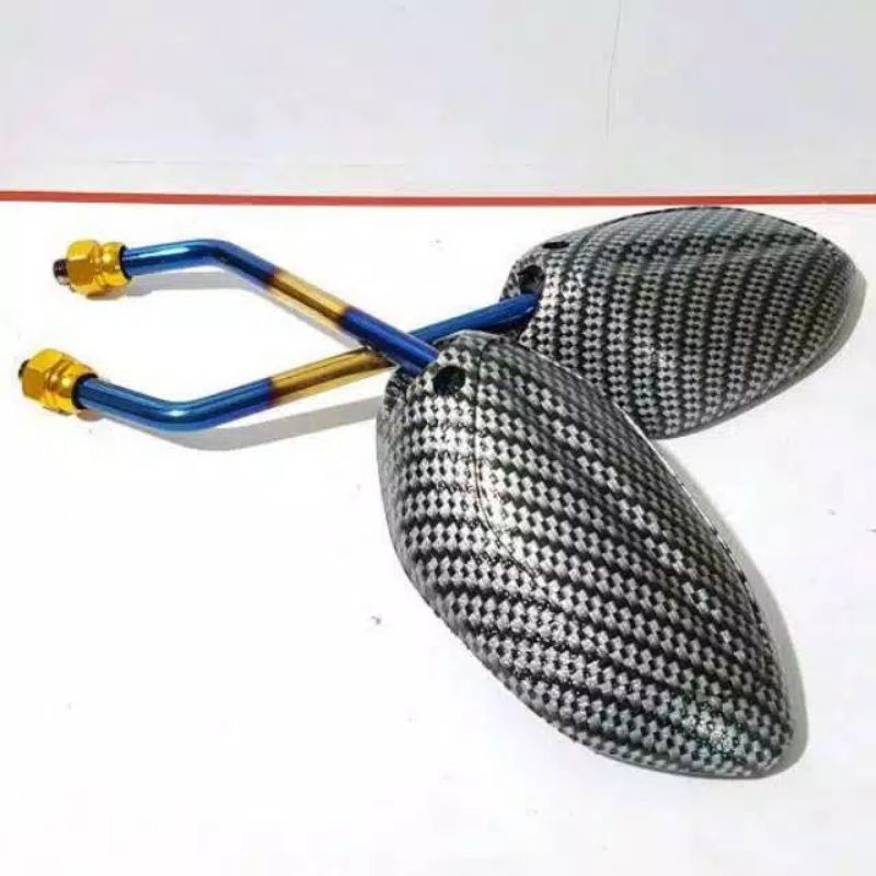 SPION STANDAR TWOTONE TWO TONE CARBON HONDA BEAT / SPION VARIASI 2TONE BEAT SCOOPY VARIO SUPRA REVO