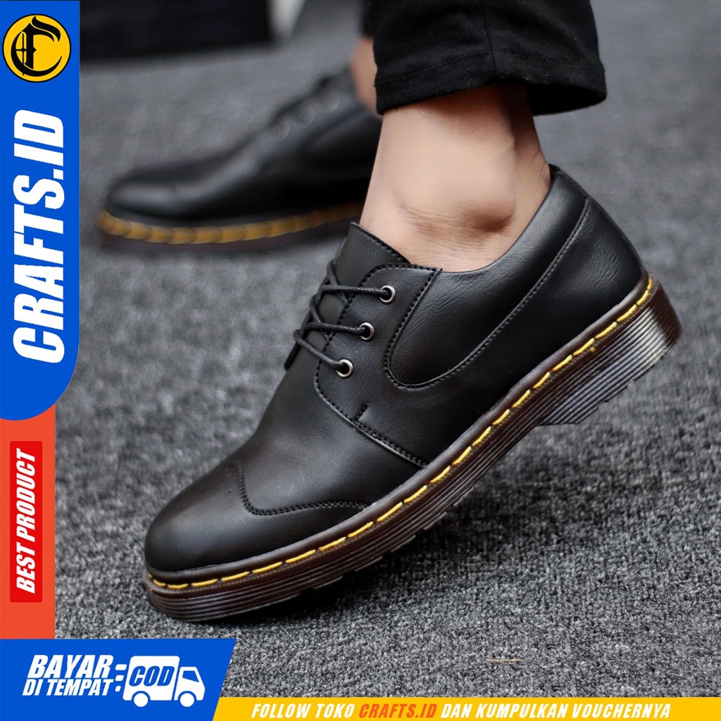 CRAFTS Wingtif - Sepatu Formal Pantofel Docmart Kerja Pria