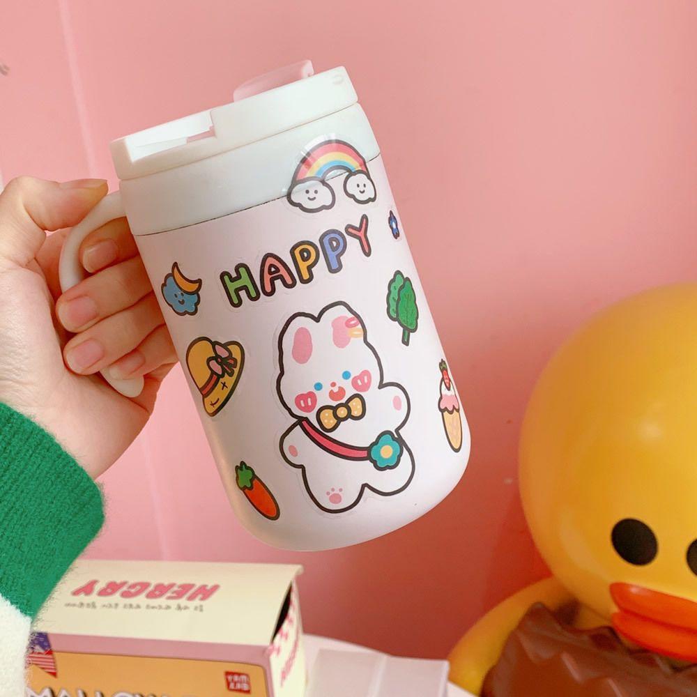 Top 1lembar Stiker Cangkir Air Stiker Notebook DIY Kelinci Lucu Kartun Beruang Scrapbooking