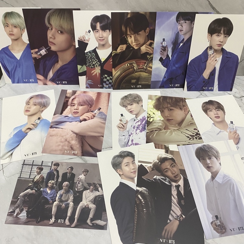 BTS X VT subtils perfume postcard Official PC photocard RM V JK JIN JIMIN J Hope Suga Jungkook