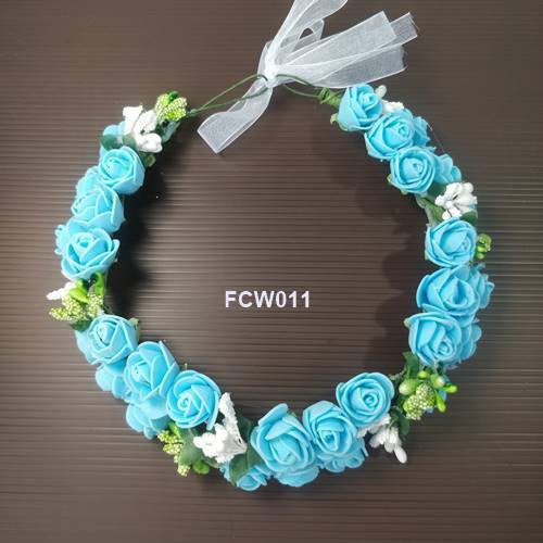 [BISA COD] AKSESORIS RAMBUT MAHKOTA BUNGA BLUE FLOWER CROWN ANAK FCW011
