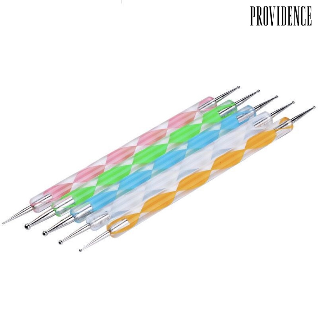 Providence 5pcs / Set Pen Nail Art Dua Sisi Universal Bahan Abs Mudah Digunakan