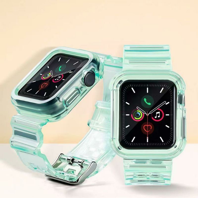 Strap Apple Watch Series SE 6/5/4/3/2/1 Transparan Warna Bisa Berubah