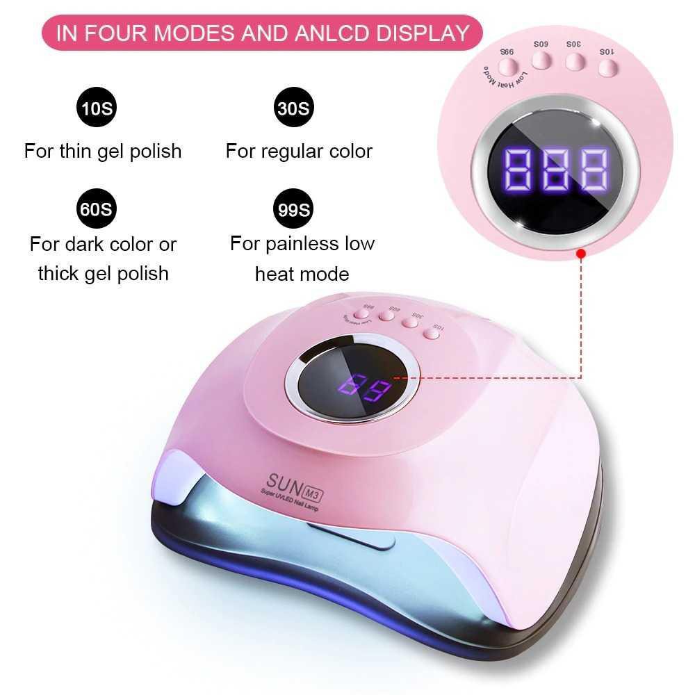 GS8 45LED Alat Kecantikan Pengering Kutek Kuku Lampu 180W LED Ultraviolet UV LED Nail Dryer