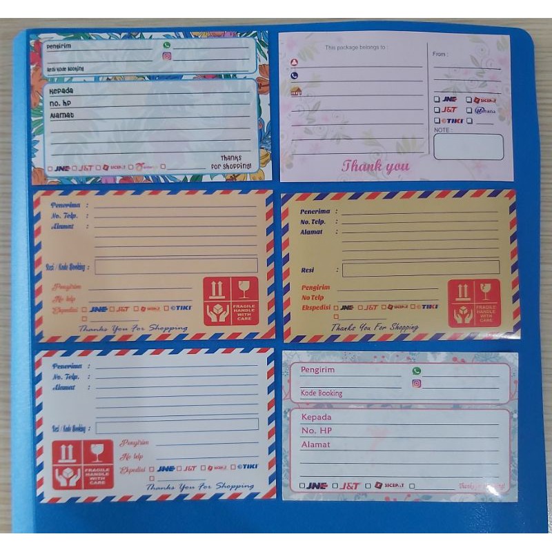 

12 Pcs Stiker Alamat Pengiriman Olshop (ada lem)