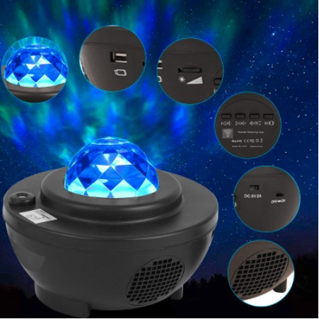 Lampu LED Proyektor Langit Starry Projector Light Bluetooth Speaker