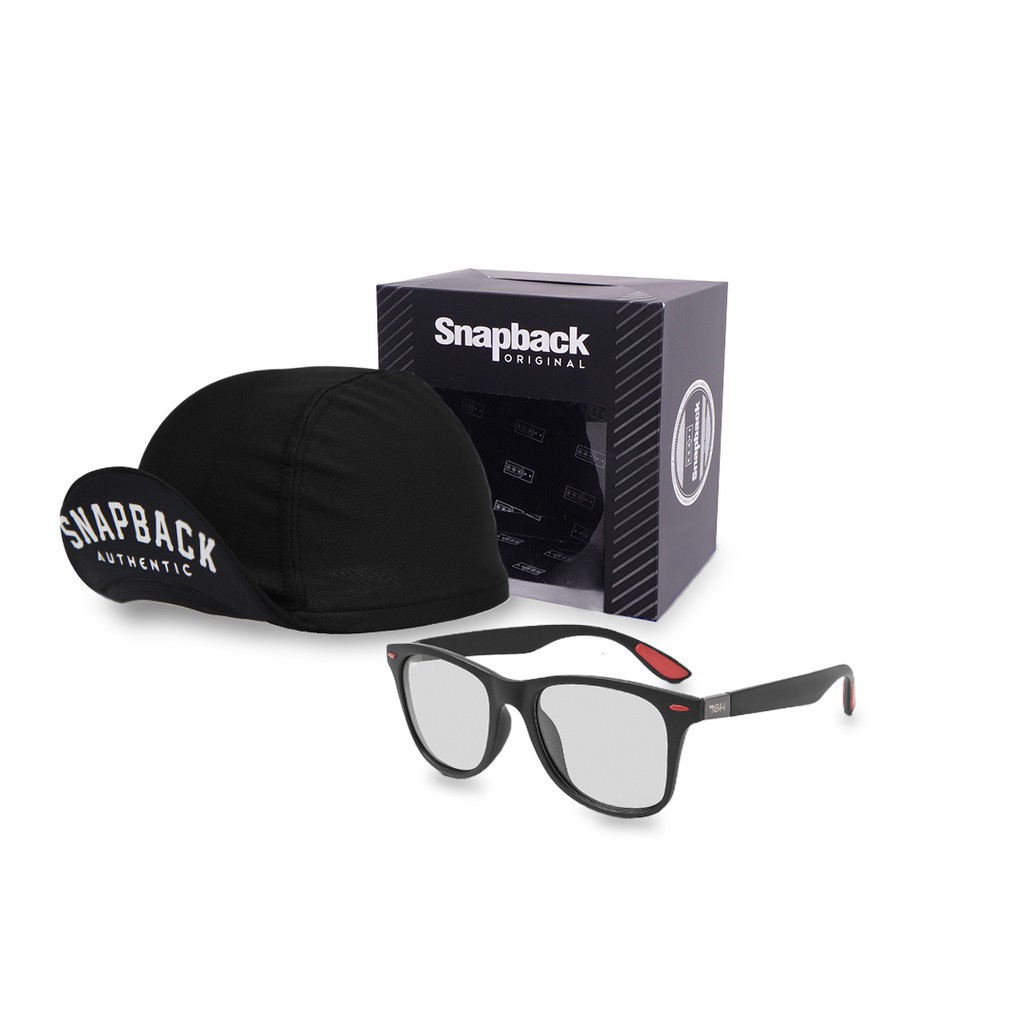 HSF EYEWEAR x SNAPBACK x Gading Marten Sport Wear Collection - Kacamata Hitam dan Cycling hat