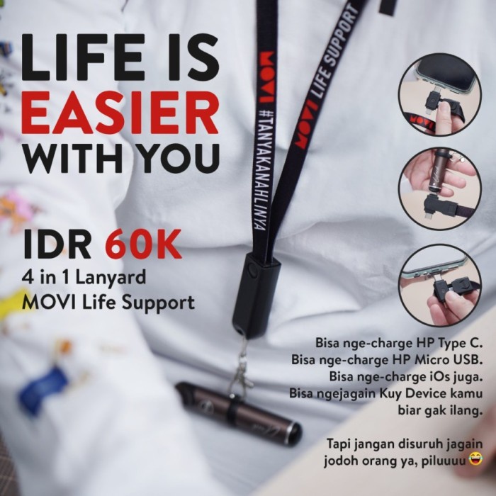 

READY LANYARD USB ALL IN ONE - MOVI LIFE SUPPORT BERMUTU
