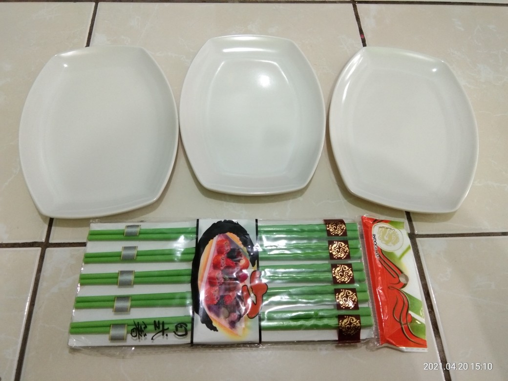 20 Pcs Sumpit Melamin /  Melamine Chopsticks - Hijau