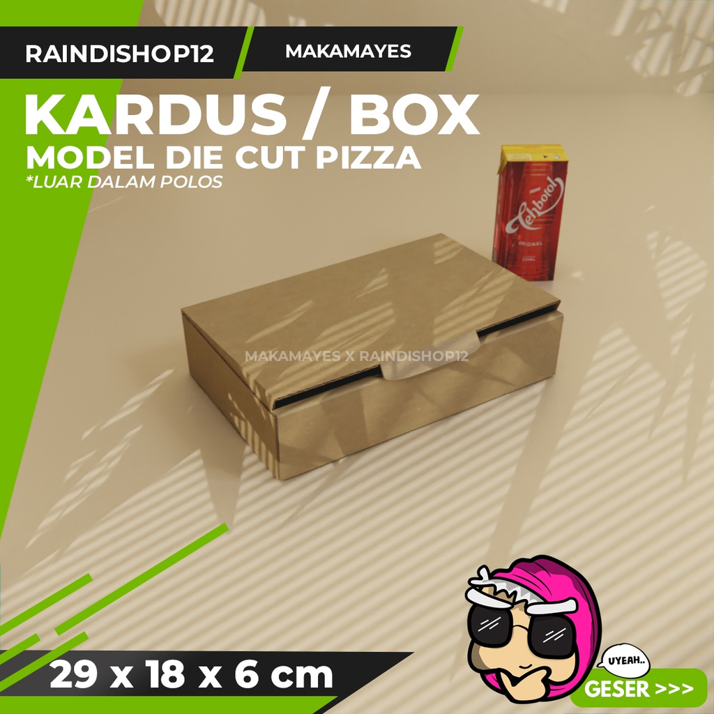 

(MIN 10 PCS) BOX 29 X 18 X 6 CM KARDUS DIE CUT PIZZA KEMASAN PACKAGING KADO