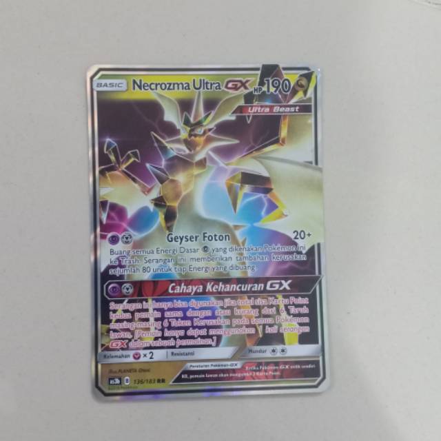 Kartu pokemon indonesia Necrozma ultra GX RR
