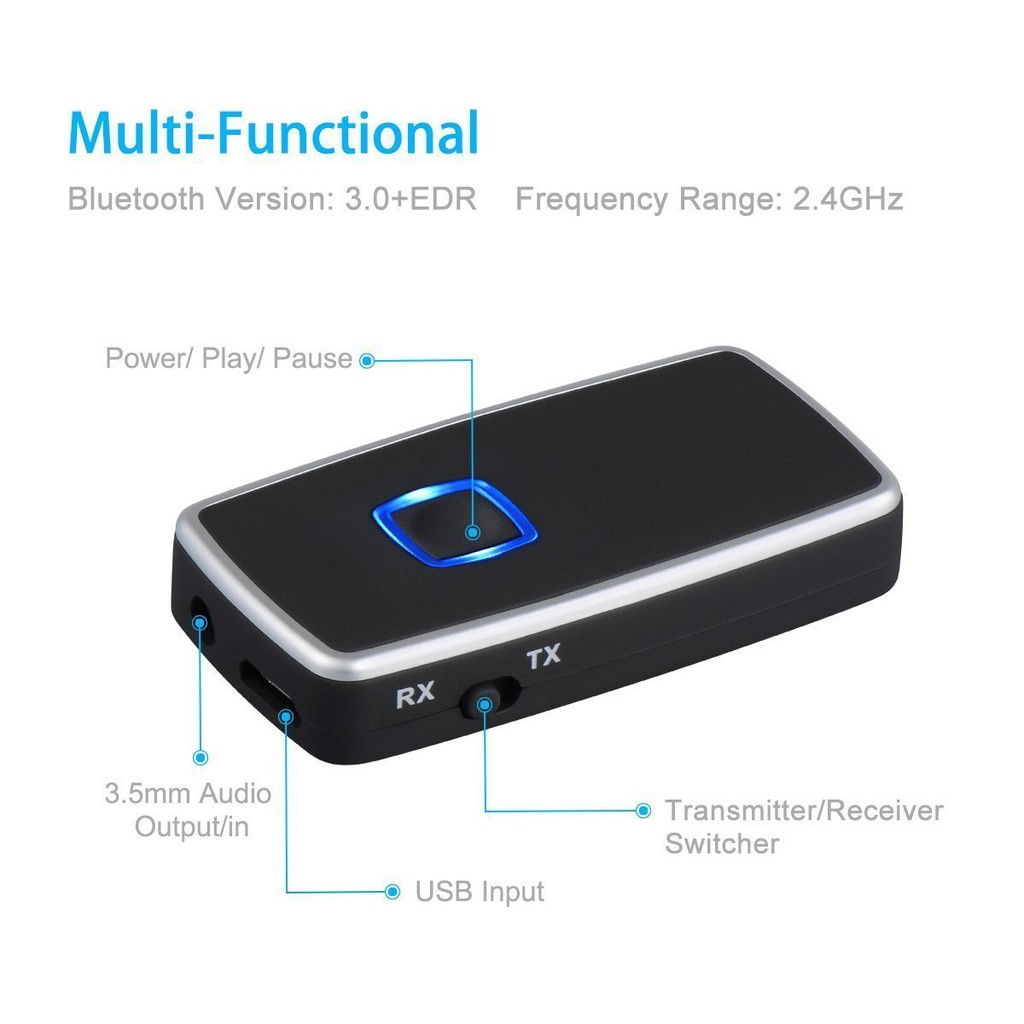 BT4821 2 IN 1 Bluetooth Car Transmitter Wireless Bluetooth V2.1 EDR 3.5mm A2DP Stereo