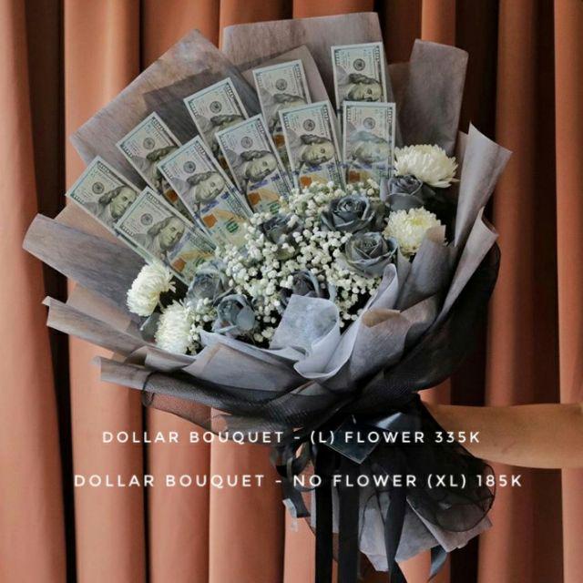 Dollar Flower Money Flower Hand Bouquet Dollar Flower Jasa Buket Uang Kado Buket Duit Buket Uang Shopee Indonesia