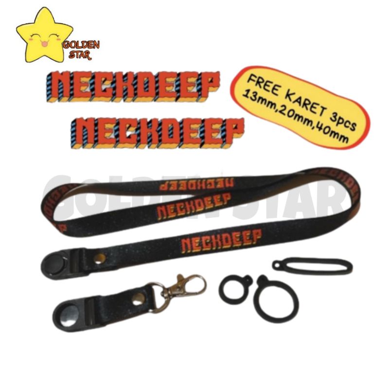 

LANYARD NECKDEEP BAND METAL ROCK | tali lanyard BAND METAL | gantungan kunci name tag id card kartu nama/ flashdisk /key /kartu nama /idcard/hp/vape/pods FREE ORING