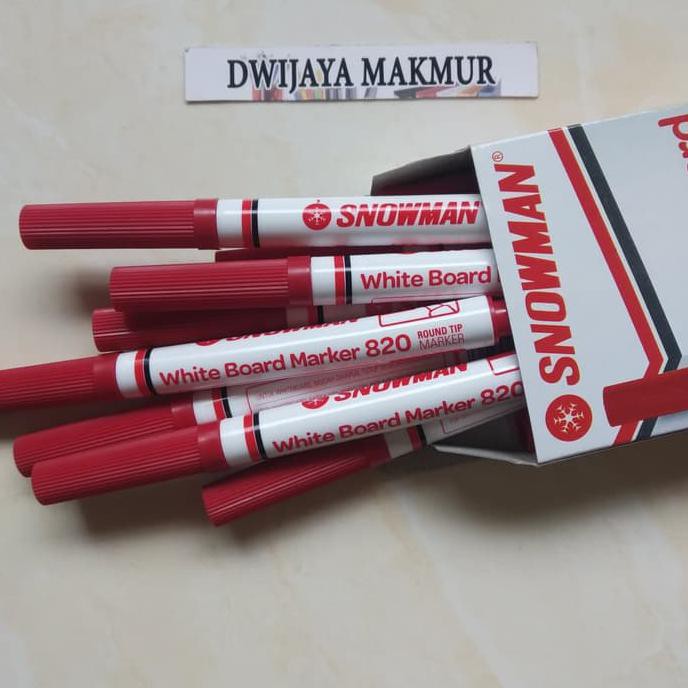 

Spidol White Board Marker 820 Snowman - Hitam Dwija522