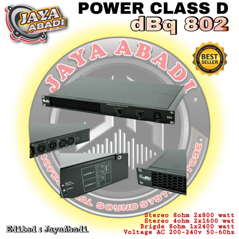 POWER SWITCHING 2 CHANNEL DBQ 802 CLASS D