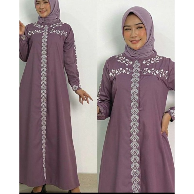 Gamis Toyobo Bordir Premium / Gamis Model Terbaru / Gamis Jumbo / Gamis Dewasa /