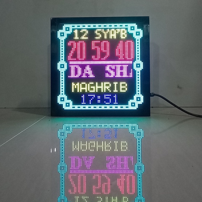 Running text jam jadwal shalat full colou RGB P5