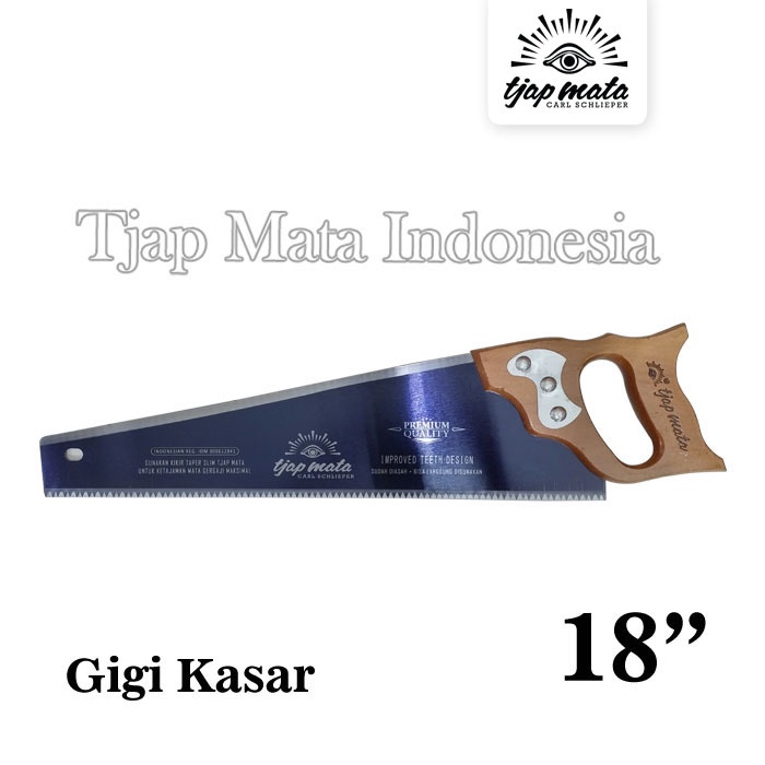 TJAP MATA / CAP MATA GERGAJI TANGAN /KAYU/ 18" GG ORDINARY (GG KASAR)