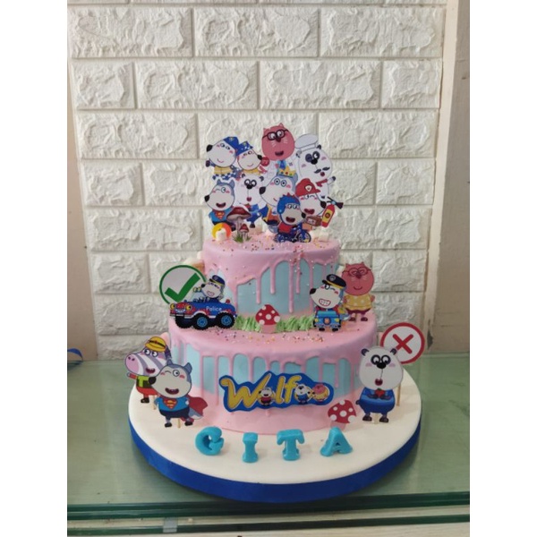 Wolfoo and friend/birthday cake/kue ulang tahun
