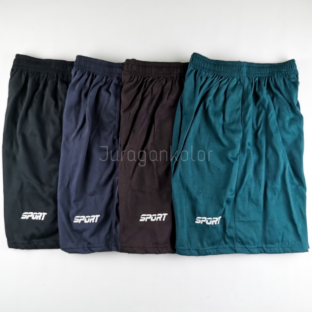 Celana Pendek Pria Polos Santai Kaos Bordir Sport -BRDL-SPRT.STD