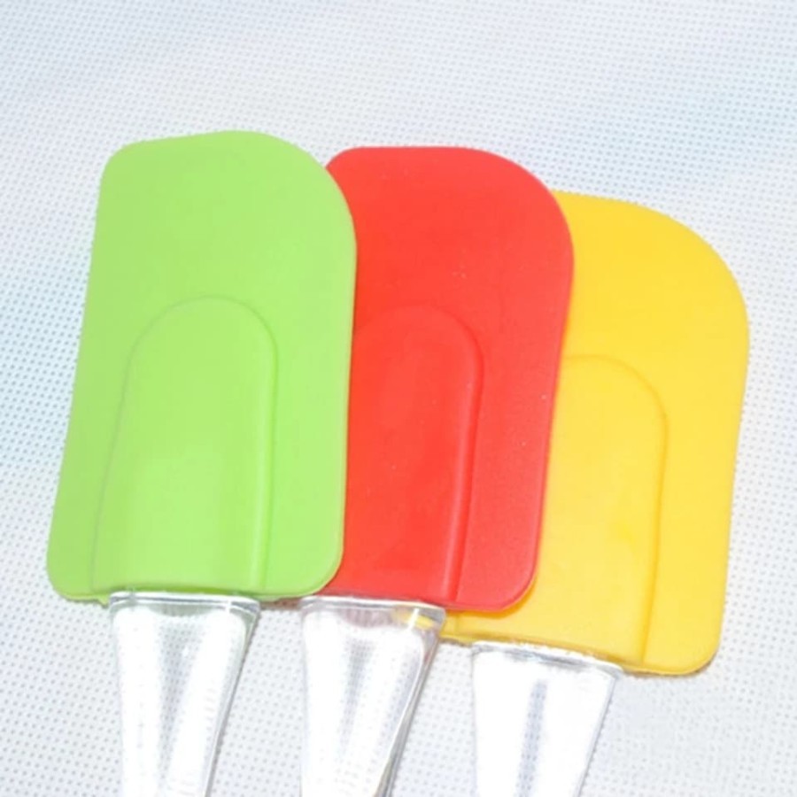 [BISA COD] PROMO Spatula Silikon Warna Ukuran Besar Mudah Dibersihkan Harga Terjangkau Scraper Spatula Karet Polesan Karet Sudip Sepatula Alat Poles Makanan Berkualitas