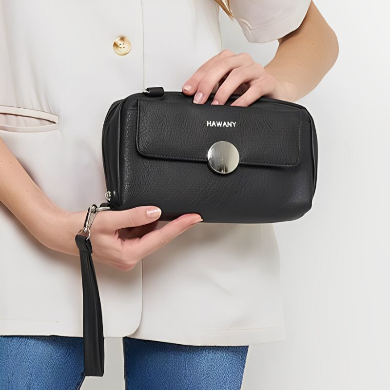 Tas Dompet Panjang Wanita Perempuan Cella Wallet Hitam Murah