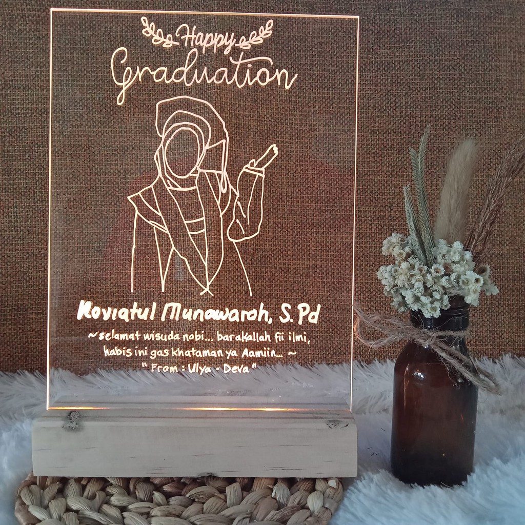 Line Art Costum | Kado Acrylic Custom | Acrylic Littering | Kado Acrylic LED