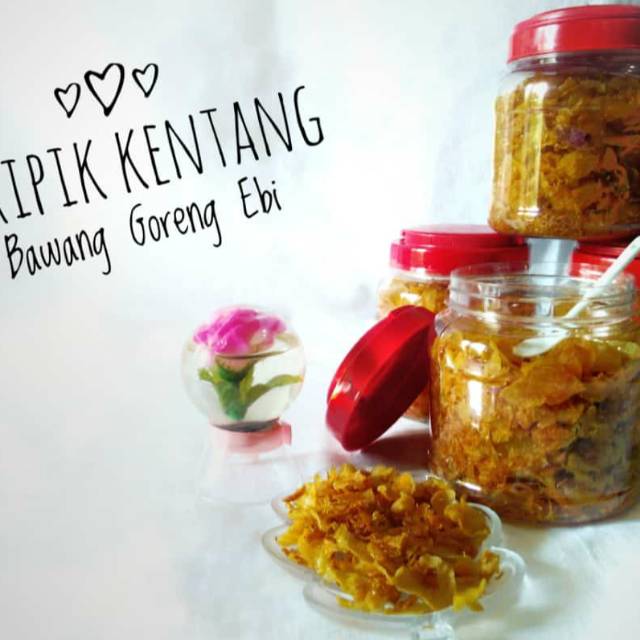 

Keripik kentang pakai ebi /sambal ubi