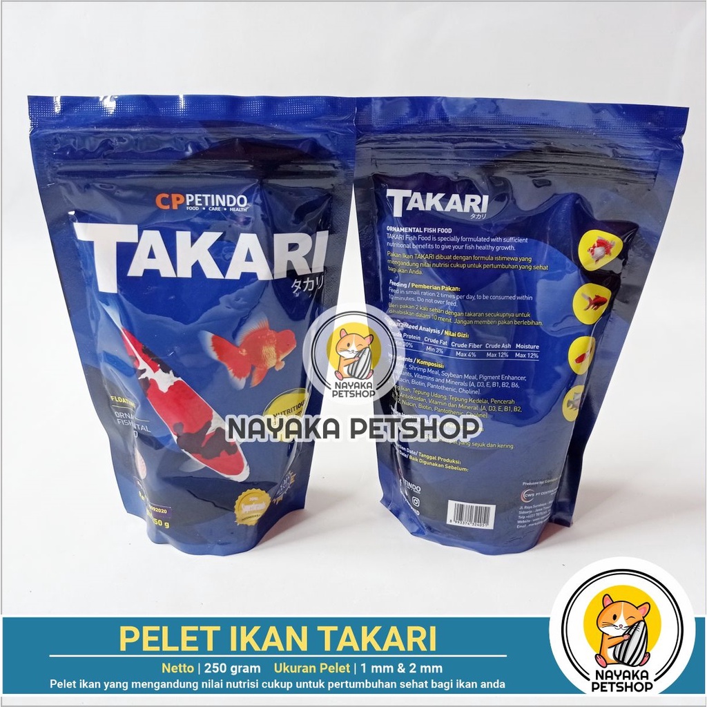 Makanan Ikan Takari 250 gr Pelet Pakan Ikan Hias Fish Food