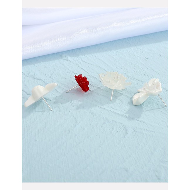 LRC Anting Tusuk Fashion Flower Angel Three-dimensional Flower Resin P4971