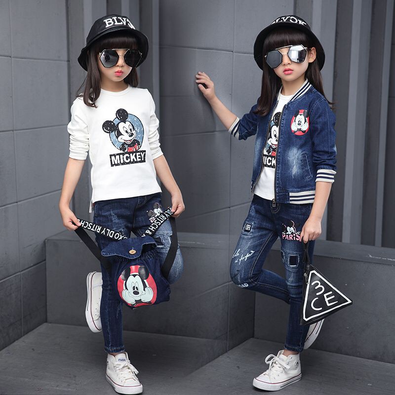 (LOLI-JKT) JK-03 JAKET &amp; CELANA GAMBAR MICKEY MOUSE BISA JADI TAS 110-160